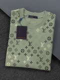 Louis Vuitton Classic Full Logo Printed Short Sleeve Couple Versatile Casual T-shirt