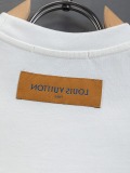 Louis Vuitton Fashion Plush Foam Printed Short Sleeve Unisex Versatile Casual T-shirt