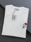 Loewe Classic Embroidered Flower Logo Short Sleeve Couple Versatile Casual T-shirt