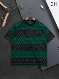 Louis Vuitton Classic Full Logo Printed Short Sleeve Couple Versatile Casual T-shirt