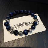 Chrome Hearts Classic Retro Multi Element Blue Gold Right Hand Chain Bracelet