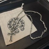 Chrome Hearts Classic Retro Cross Pendant Skull Necklace