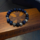 Chrome Hearts Classic Retro Multi Element Blue Gold Right Hand Chain Bracelet