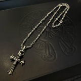 Chrome Hearts Classic Retro Cross Pendant Skull Necklace