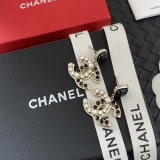 Chanel Fashion Classic Black White Double C Earrings