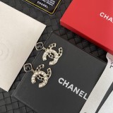 Chanel Fashion Classic Black White Double C Earrings