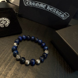 Chrome Hearts Classic Retro Multi Element Blue Gold Right Hand Chain Bracelet