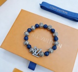 Louis Vuitton Couple Fashion Versatile Retro Multi Element Agate Bracelet
