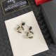 Chanel Fashion Classic Black White Double C Earrings