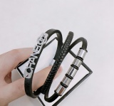 Chanel Couple Retro Fashion Cowhide Hand Rope Bracelet