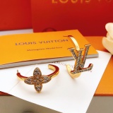 Louis Vuitton Fashion Versatile Diamond Set Asymmetric Earrings