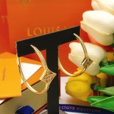 Louis Vuitton New Fashion Versatile Diamond Set Round Earrings