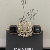 Chanel New Fashion Black Gemstone Enamel Hair Clip Chanel New Fashion Black Gemstone Enamel Hair Clip
