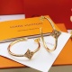 Louis Vuitton New Fashion Versatile Diamond Set Round Earrings