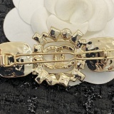 Chanel New Fashion Black Gemstone Enamel Hair Clip