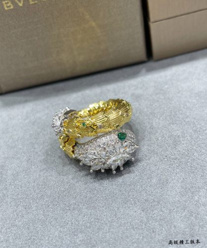 Bvlgari Fashion Green Eyes Princess Snake Ring