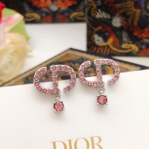 Dior Classic Pink Diamond Mini CD Earrings