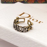 Dior New Fashion Versatile Pearl Set Diamond Ring