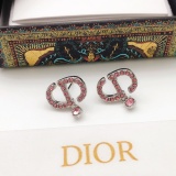 Dior Classic Pink Diamond Mini CD Earrings
