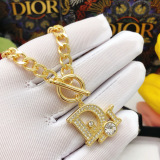 Dior Classic Letter Diamond Bracelet