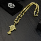 Chrome Hearts Classic Retro Horseshoe Cross Necklace