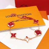 Louis Vuitton Fashion Red Beimu Clover Bracelet