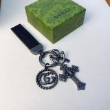 Gucci Classic Vintage GG Cross Keychain Bag Pendant