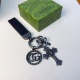 Gucci Classic Vintage GG Cross Keychain Bag Pendant