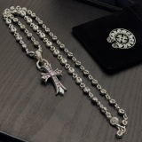 Chrome Hearts Classic Retro Cross Flower Ball Necklace