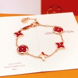 Louis Vuitton Fashion Red Beimu Clover Bracelet