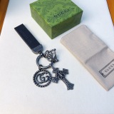 Gucci Classic Vintage GG Cross Keychain Bag Pendant