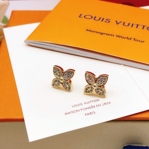 Louis Vuitton New Fashion Diamond Studded Plum Blossom Earrings