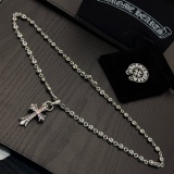 Chrome Hearts Classic Retro Cross Flower Ball Necklace