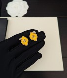 Chanel Fashion Yellow Lemon CC Earrings