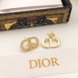 Dior Classic Fashion Diamond studded Bee CD Earrings