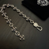 Chrome Hearts Classic Retro Cross Flower White Diamond Bracelet