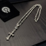 Chrome Hearts Classic Retro Cross Flower Ball Necklace