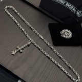 Chrome Hearts Classic Retro Cross Flower Ball Necklace
