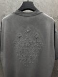 Chrome Hearts Fashion Patch Embroidered Cross T-shirt Couple Versatile Casual Short Sleeve