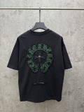 Chrome Hearts Fashion Patch Embroidered T-shirt Couple Loose Casual Short Sleeve