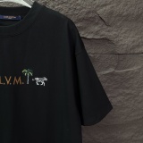 Louis Vuitton Classic Embroidered Animal LogoT girl Couple Versatile Casual Short Sleeves