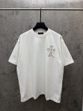 Chrome Hearts Fashion Patch Embroidered T-shirt Couple Versatile Casual Short Sleeve