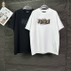 Fendi Classic Embroidery LogoT girl Couple Versatile Casual Short Sleeves
