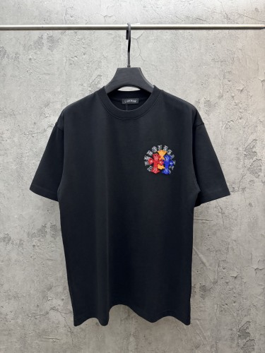 Chrome Hearts Fashion Patch Embroidered T-shirt Couple Versatile Casual Short Sleeve