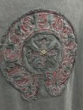 Chrome Hearts Fashion Patch Embroidered T-shirt Couple Loose Casual Short Sleeve