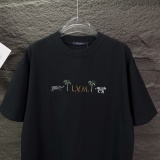 Louis Vuitton Classic Embroidered Animal LogoT girl Couple Versatile Casual Short Sleeves