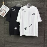 Louis Vuitton Fashion Embroidery Tool LogoT girl Couple Versatile Casual Short Sleeves