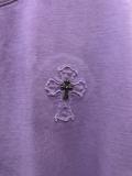 Chrome Hearts Fashion Patch Embroidered Cross T-shirt Couple Versatile Casual Short Sleeve