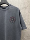 Chrome Hearts Fashion Patch Embroidered T-shirt Couple Loose Casual Short Sleeve