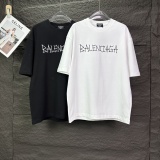 Balenciaga Classic Logo Printed T-shirt Couple Versatile Casual Short Sleeve